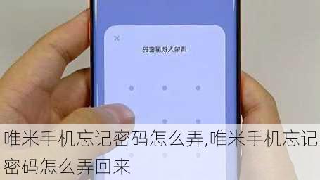 唯米手机忘记密码怎么弄,唯米手机忘记密码怎么弄回来