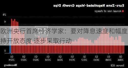 欧洲央行首席经济学家：要对降息速度和幅度持开放态度 逐步采取行动