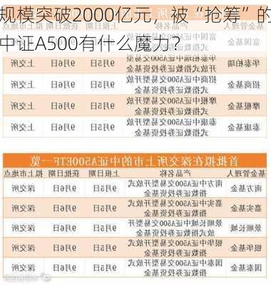 规模突破2000亿元，被“抢筹”的中证A500有什么魔力？