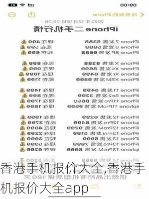 香港手机报价大全,香港手机报价大全app