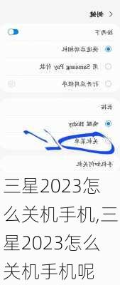 三星2023怎么关机手机,三星2023怎么关机手机呢