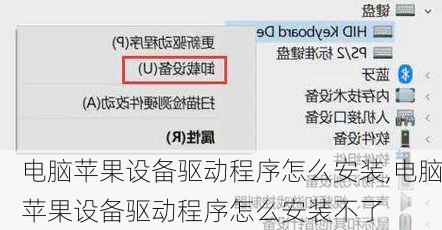 电脑苹果设备驱动程序怎么安装,电脑苹果设备驱动程序怎么安装不了